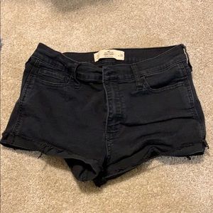 Black stretchy cut off shorts